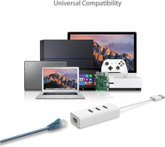 TP-link UE330 USB 3.0 3-Port Hub & Gigabit Ethernet Adapter 2 in 1 USB Adapter - Plug and Play