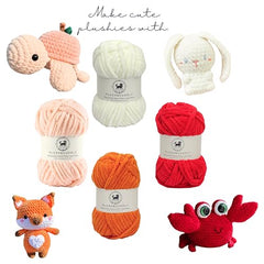 NESTNHAVEN , Plush & Cuddly Sets 2.0 , Chenille Yarn Supersoft Hand Knitting Wool Ball, set of 4 , 400 grams (1 Ball/100 Gram Each) Suitable for Craft, Babywear, Toys , Baby Blankets , 5 Bulky, Shades - NNHS 2.0 (Set 26 baby Pink , lilac , hot pink…