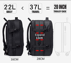 Red Lemon Bange Urban Pack Laptop Backpack for men and women | Multi-Compartment Water Resistant Business Travel Laptop Backpack upto 17" (Black N)