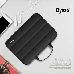 Dyazo 15.6 Inch Fluffy Laptop Sleeve | Soft Padded Protection | Water Resistant & Lightweight Laptop Sleeve Case Compatible for MacBook, Dell, HP, Lenovo, Acer, Asus and Other Notebook (Black)