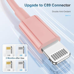 TUMABER 3 Pack MFi Certified iPhone Cable 3Ft, Lightning to USB Cord, 2.4A Fast Charging for iPhone 12/11/11Pro/11Max/X/Xs/Xr/Xs Max/8/7/6/5S/Se, White