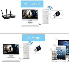 V88R Bluetooth WiFi USB Dongle for PC & Laptop, 2-in-1 Wireless Adapter with Bluetooth 4.0 and 150Mbps WiFi Speed, Plug & Play, Compatible with Windows, Mac and Linux