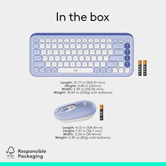 Logitech POP ICON Combo, Bluetooth Keyboard and Mouse Combo, Comfortable Typing, programmable Keys and Buttons, Quiet clicks, Easy-Switch up to 3 Devices - Graphite