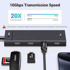 UGREEN USB C Hub 10Gbps, USB C 3.2 Splitter with 4×USB C 3.2 Data Ports