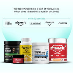 Wellcore Creatine with Omega 3 Capsules Triple Strength (Creatine 122g Fruit Fusion & 30 Capsules Omega) | 1250mg Triple Strength | EPA + DHA | Enhanced Muscle Strength |