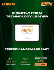 MiPhi MP100 SATA 1TB, Up to 550MB/s, 2.5 Inch/7 mm, 3Y Warranty, Internal Solid State Drive (SSD)
