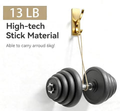 iSTAR Self Adhesive Wall Hook Heavy Duty Metal Stick-On Door Hanger Hook for Hanging Towel, Purse, Robe, Backpack, Jacket, Clothes, Bags - Wall Hooks Set for Bathroom & Kitchen (Pack of 4) (Rose Gold)