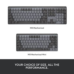 Logitech MX Mechanical Wireless Illuminated Performance Keyboard with Free Adobe Subscription, Linear Switches, Backlit Keys, Bluetooth, USB-C