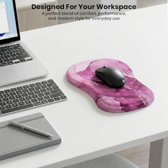 TECPHILE Mouse Pad Wrist Support with Massage Design, Ergonomic Dog Paw Mouse Mat, Pain Relief Memory Foam, Anti-Slip PU Base, Cushion Mousepad Wrist Rest for Gaming, Home, Office, Laptop, Computer