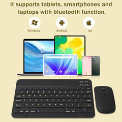 GOGARA Bluetooth Keyboard and Mouse Combo, Qwert Layout, Light Blue Universal Ultra-Slim, Wireless, Android Windows iPad iPhone Samsung Tablet, Portable Compact