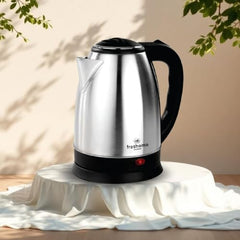 FRESHOME Electric Multipurpose Kettle 1.2L, 600W, with Stainless Steel Body, Egg Rack, Grill Rack, 3 Heating Modes & Rapid Boil Technology, Boiling Water, Tea, Coffee, Oats, Noodle, Soup (Silver)