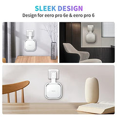 Wall Mount Holder for eero Pro 6e/Pro 6 Mesh Wi-Fi System,Outlet Wall Mount Stand Bracket for eero Pro 6e tri-Band Mesh,Wall Bracket for eero Pro 6 Extender Router Wire Organizer (1)
