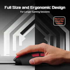 EvoFox Blaze 2 Plus Wired Gaming Mouse, 16,000 DPI, 1000Hz Polling Rate, 8 Programmable Buttons, RGB Lighting, Lightweight 98g, 220 IPS, 30G Acceleration, Windows & Mac Web Customization App
