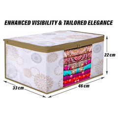 Kuber Industries Clothes Organizer For Wardrobe (Pack of 3 Each) 2-in-1 Combo Storage Organizer For Saree and Blouse - Dress Organizer For Wardrobe - Saree Covers With Zip (Maroon)