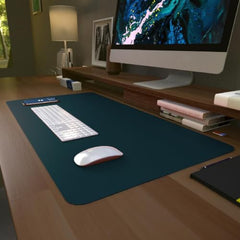 Scarters Desk Mat & Extended Mouse Pad 90x45cm | Reversible, Blue & Yellow