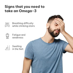 hk vitals Omega 3, 60 Fish Oil Capsules + Multivitamin, 60 Tablets | 1000mg Omega 3 with 180mg EPA and 120mg DHA | For Brain, Heart, and Joints Health