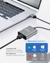 USB 3.0 to HDMI Adapter for Monitor 1080P@60Hz Display with 5Gbps High Speed Transmission, Support Extend & Mirror Mode, Compatible with Window Mac Laptop Desktop Projector TV
