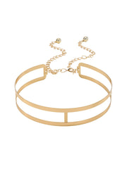 SYGA Women's Chain Simple Style Clothing Body Wide Chain Hollow Waist Big Waist Metal Belt(Golden)