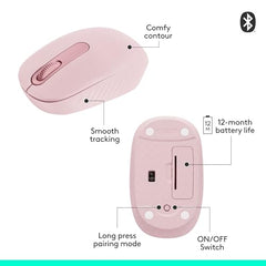 Logitech M196 Compact Ambidextrous Bluetooth Wireless Mouse - Off White