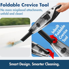 Reffair Cleanjet CX80 1000W Handheld Vacuum Cleaner for Home Use, 17 kPa Suction, Cyclone 10 Technology, High-Performance Motor, Lightweight (Silver Grey)