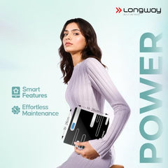 Longway Weight Machine for Home | Digital Bathroom Scale for Human Body Weight Measurement | Extra Thick Tempered Glass with LCD Display | 3 Years Warranty (Blue | Max Weight 180Kgs | Sapphire)