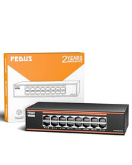 FEDUS Nextport-8000, 8 Port Gigabit Ethernet Switch 1000Mbps, High-Speed Network Splitter & LAN Hub, Plug & Play, Fanless, Desktop Switch for PC, Internet Cable, Laptop, Gaming, Router, NAS, CCTV, TV