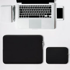 Meyaar Laptop Sleeve 13 Inch with Accessory Pouch, Soft Plush Fur Lined Zipper Case for MacBook Air 13.6” M2/M3/M4/M5, Pro 13”/14” M1–M5, Neo 13 (Black, for 13"/13.3" MacBook)