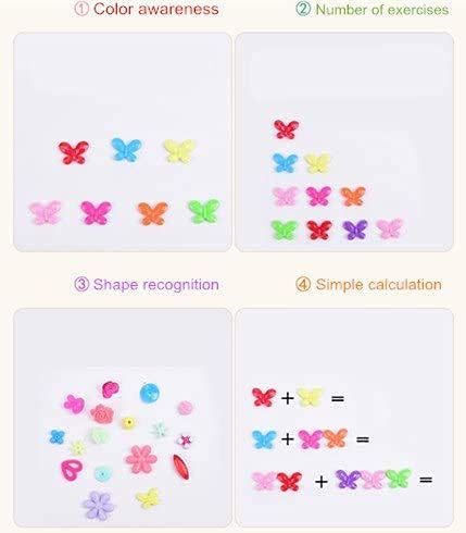 SYGA Plastic Beads for Kids Crafts Children's Jewelry Making Kit DIY Bracelets Necklace Hairband and Rings Craft Kits Birthday for 4, 5, 6, 7-Year-Old Little Girls(DIYBeadsSet-2) Multicolor