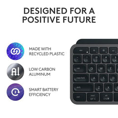 Logitech MX Keys S Combo - Performance Wireless Keyboard and Mouse with Palm Rest, Customisable Illumination, Fast Scrolling, Bluetooth, USB C, for Windows, Linux, Chrome,