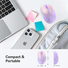 TECKNET Wireless Mouse, 2.4G Ergonomic Computer Mouse, 2600 DPI, Green
