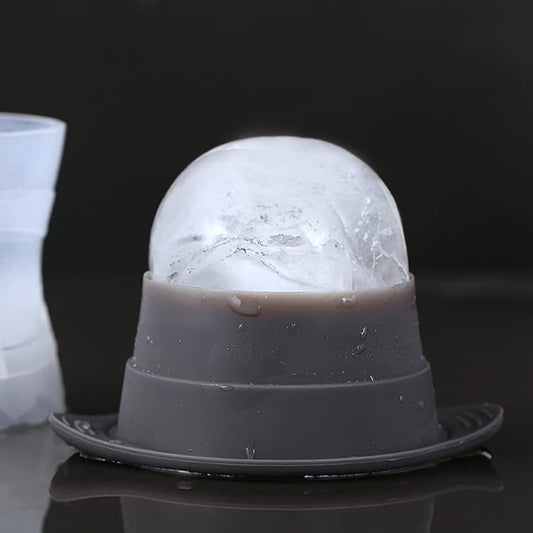 SYGA Round Silicone Sphere Ice Ball Mold Ice Maker Ice Ball Maker Ice Tray Mold Spherical Ice Tray Gray Small