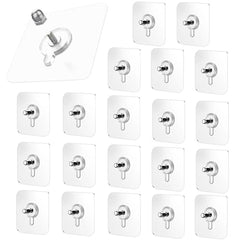SIGNAMIO 6 Hook Shelf Adhesive Strip Wall Hanging Sticky Hook Black