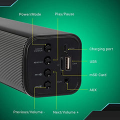 Zebronics ZEB-VITA Wireless Bluetooth 10W Portable Bar Speaker With Supporting USB, SD Card, AUX, FM, TWS & Call Function (Black)