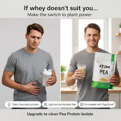 AS-IT-IS ATOM Pea Protein with DigeZyme® Mango Fusion, 1kg I Recovery & Strength, Plant-Based Protein for All Day Fuel