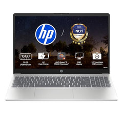 HP 15 Smartchoice, AMD Ryzen 3 7320U (8GB LPDDR5, 512GB SSD) FHD, Anti-Glare, Micro-Edge, 15.6''/39.6cm, Win11, M365 Basic(1yr)* Office24, Silver, 1.59kg, fc0500AU, FHD Camera w/Privacy Shutter Laptop