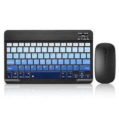 Bluetooth Keyboard and Mouse Combo Rechargeable Portable Wireless Keyboard Mouse Set for Apple iPad iPhone iOS 13 and Above Samsung Tablet Phone Smartphone Android Windows (Gradient White Purple)
