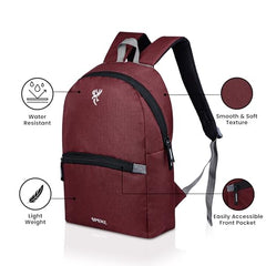 Spenz Saffron Mini Laptop Casual Backpack for Office School & College | Bag for Men & Women(Grey)