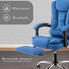 Casa Haus Italia Premium Leatherette Office Chair for Work | Boss Chair, Ergonomic Executive, Luxurious Cushioned Arms & Seat, 2 Point Back Massager, Heavy Duty Metal Base (Burgundy)