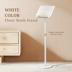 Sunchhaya Acrylic Book Stand for Reading – Clear Adjustable Book Holder with 360° Rotating Base, Foldable Reading Stand for Desk, Cookbook, Tablet & Laptop Stand, Height & Angle Adjustable (R22H)