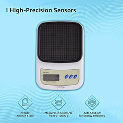 Muchoconnect Kitchen Weight Machine For Home | Electronic Weighing Machine for Food | Tare Function 1 Year Warranty | Dual Weight Setting | Weighing Scale For Kitchen
