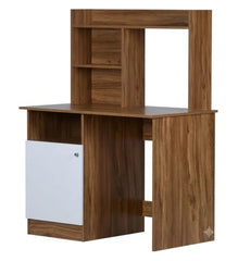 DeckUp Zeus Engineered Wood Study Table and Office Desk (Wotan Oak & White)