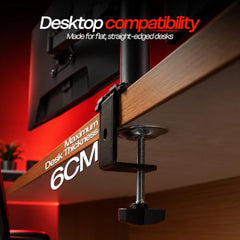 HIFFIN MS16 Monitor Stand, Gas Spring Single Monitor Arm for 32 Inch Screens, 2–10 kg Load Capacity, VESA 75x75 & 100x100 mm, Adjustable Monitor Desk Mount