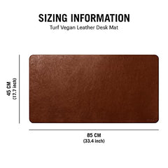 DailyObjects Combo Super Smooth Vegan Leather Reversible, Anti Slip, Water Resistent Felt Turf 2.0 Desk Mat | Vegan Leather Black Desk Tray Organiser - Set of 2