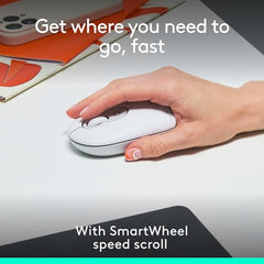 Logitech POP Mouse, Compact and Portable Wireless Bluetooth - Graphite | Compact, Portable, programmable Buttons, Quiet clicks, Easy-Switch for up to 3 Devices, Laptop, Tablet, PC - Rose