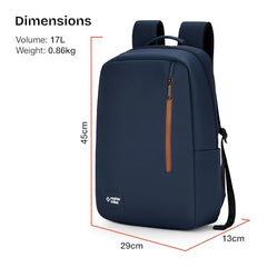 Nasher Miles Madison Passenger Workpack 22 Liters Water Resistant, Padded, Premium Reversed Polyester Black Yellow Laptop Backpack | USB charging| Unisex | Ideal For Office (Black & Yellow)