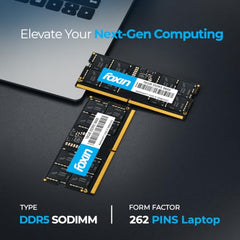 Foxin 16GB DDR5 Desktop RAM 4800MHz | UDIMM - 1.2V Low Voltage | 288-PIN Pin, 8 IC, Intel & AMD Compatible | High-Speed PC Memory Upgrade | 5 Years Warranty