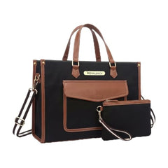 Womanix Laptop Tote Bag,14 inch Laptop Bag, Shoulder Bags With Back Trolley Strap, Casual Briefcase, Handbag for Travel, Office, College,Work