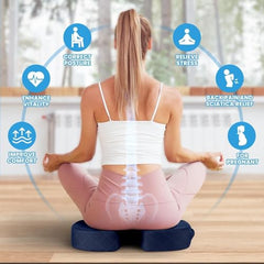 TEKCOOL Cotton Orthopedic Coccyx Cushion For Tailbone Pain Car SeatCushions For Chair Tailbone Pillow For Sitting SeatCushion For Car Driving Seat Sitting Pillow Coccyx Seat Cushion For Chair (Black)'