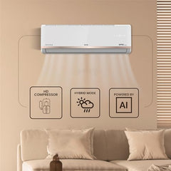 IFB 2025 Model Gold Pro Series 1.5 Ton 3 Star Split AC with Hybrid Technology, Works upto 55Â°C, 4-Way Swing, Higher Cooling Capacity, Self-Clean & AI - White (CI183GN22RGN1, Copper Condenser)