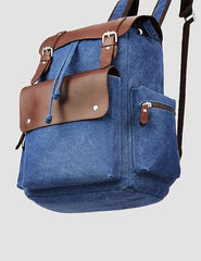 FUR JADEN Eco Friendly Travel 4 Compartment Laptop Backpack Made of Water Resistant Sustainable Canvas and Vegan Leather for Unisex for Travel Hiking Work (Coffee)